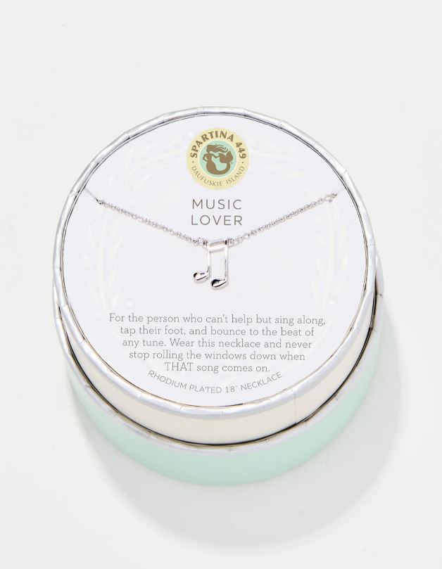 Sea La Vie Silver Music Lover Necklace