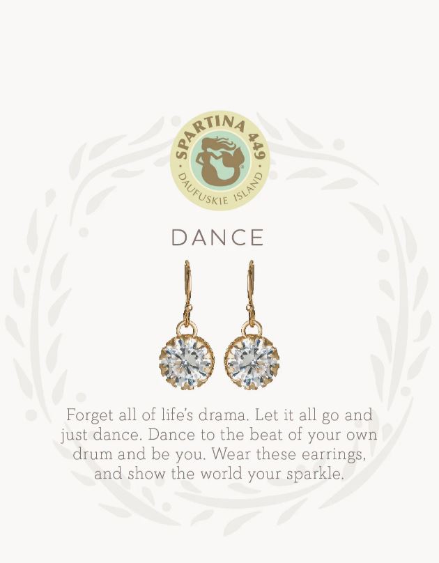 Sea La Vie Dance Drop Gold Earrings