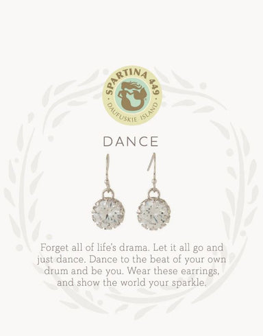 Sea La Vie Dance Drop Silver Earrings