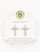 Sea La Vie Gold Cross Stud Earrings