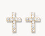 Sea La Vie Gold Cross Stud Earrings