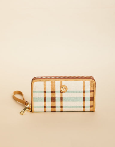 449 Wallet Plaid Cream