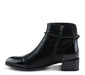 Shelbi Black Leather Bootie