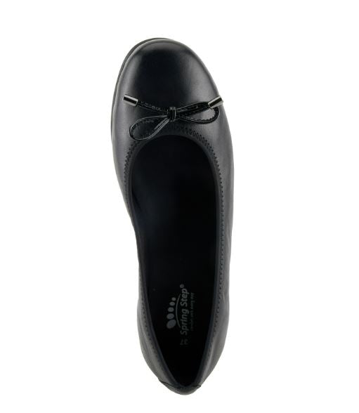 Chesser Black Leather Ballet Flat