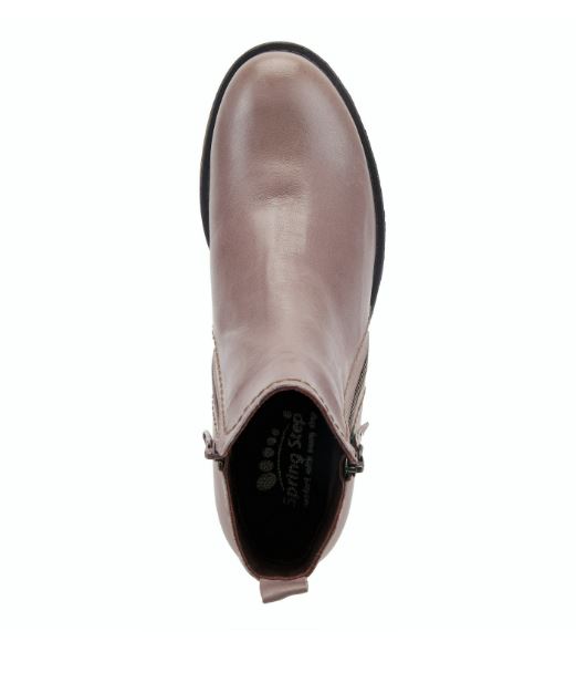 Taupe Oziel Leather Bootie