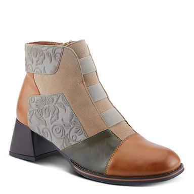 Copine Leather and Suede Bootie