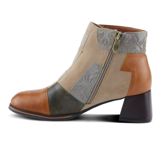 Copine Leather and Suede Bootie