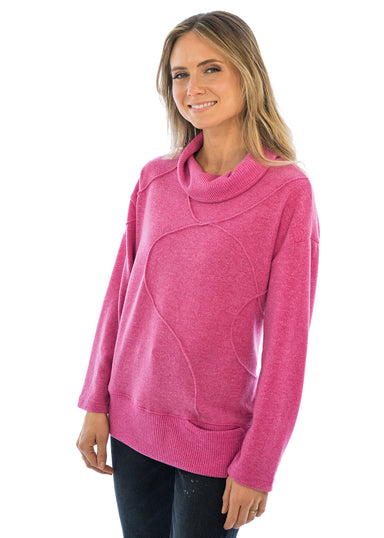 Pink Squiggle Lines Sweater