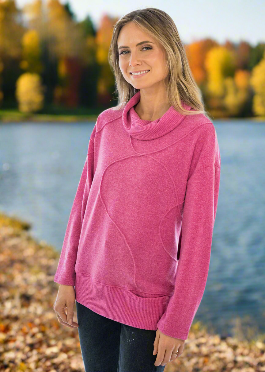 Pink Squiggle Lines Sweater