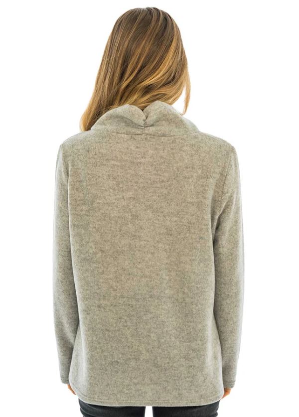 Grey Bow Neck Sweater