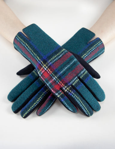 Green Plaidberry Gloves