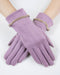 Mauve Faux Suede Touchscreen Gloves