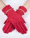 Red Faux Suede Touchscreen Gloves