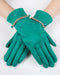 Teal Faux Suede Touchscreen Gloves