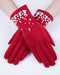 Red Pearl Touchscreen Gloves