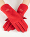 Soft Faux Fur Logo Gloves Red