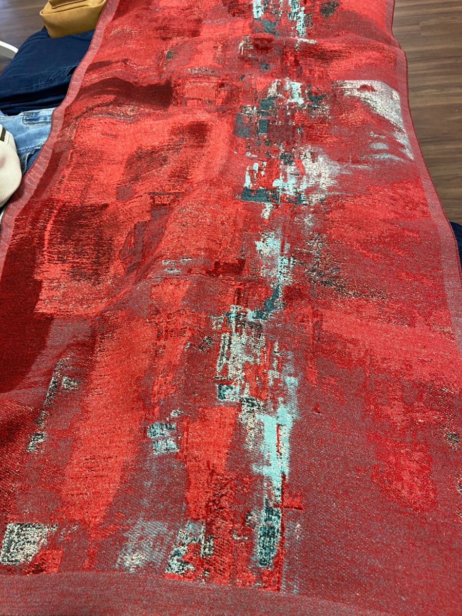 Teal and Red Reflections Reversible Wrap