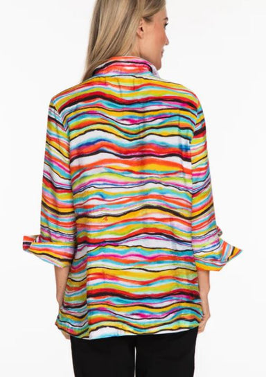 Vibrant Colors Wire Collar Jacket