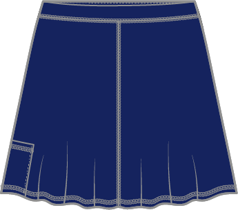 Navy Upf Coverstitch Skort