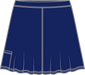 Navy Upf Coverstitch Skort