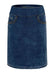 Stud Trim Denim Skirt