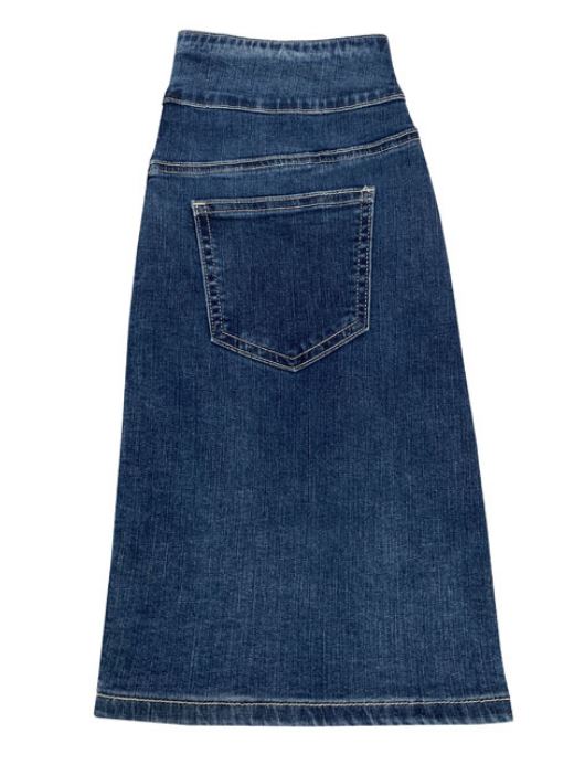 Stud Trim Denim Skirt