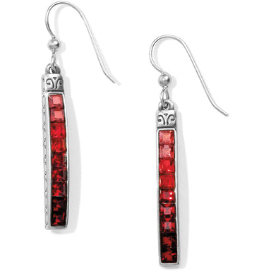 Spectrum Red French Wire Earrings