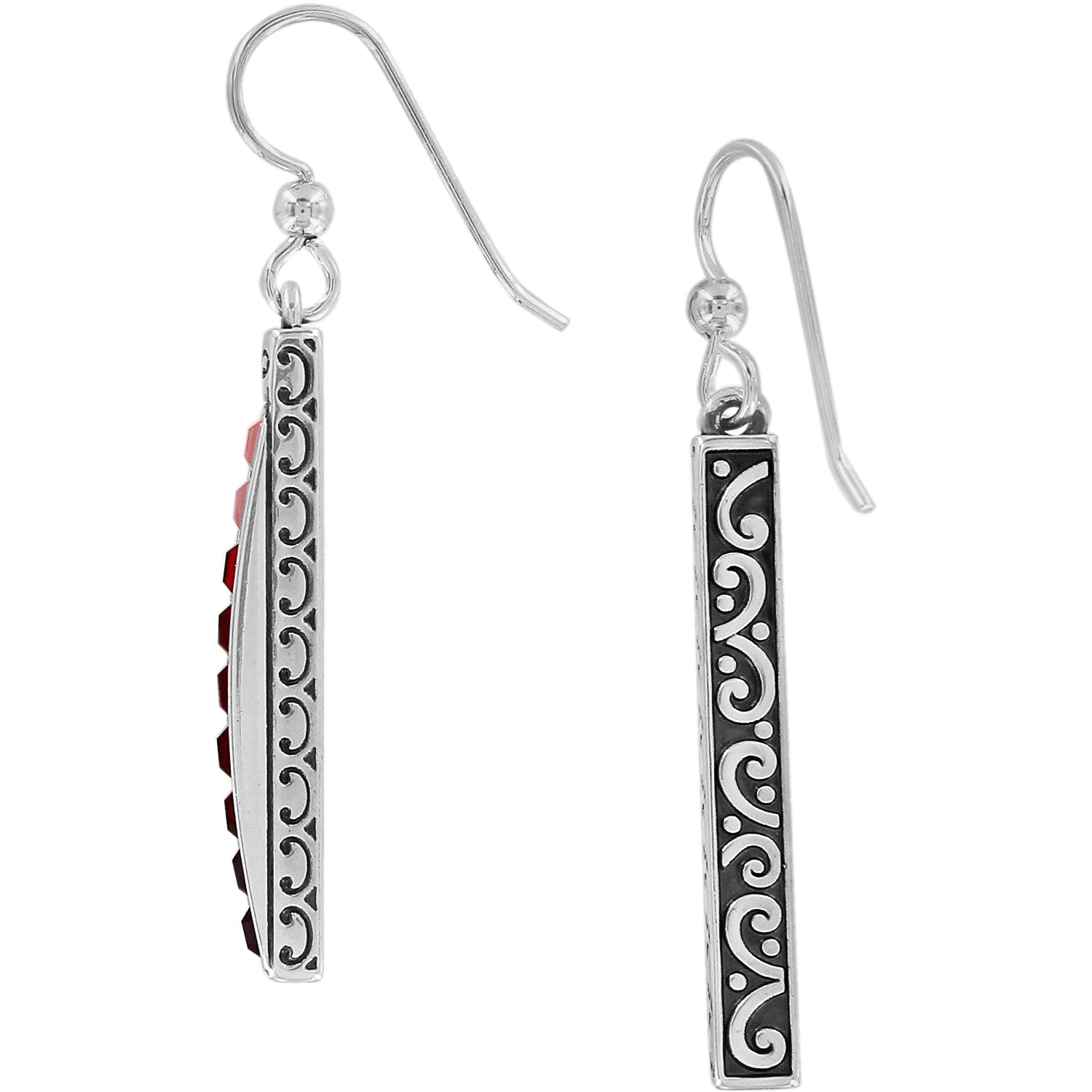 Spectrum Red French Wire Earrings