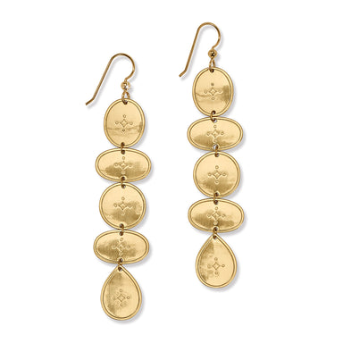 Palm Canyon Gold Long French Wire Earrin