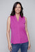 Berry Pink Sleeveless V-Neck Top