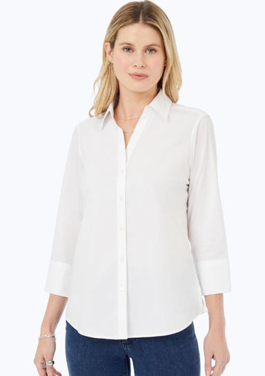 White Stretch Mary Shirt