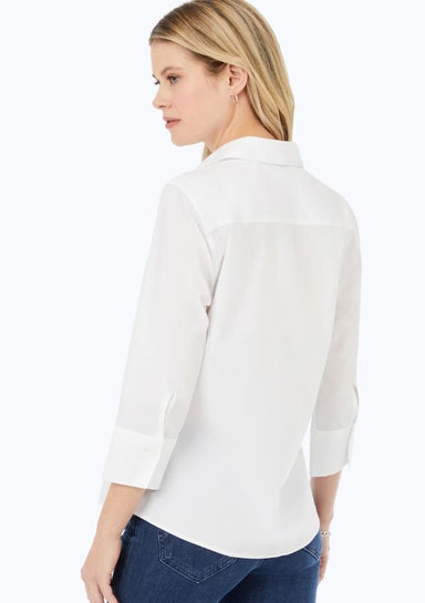 White Stretch Mary Shirt