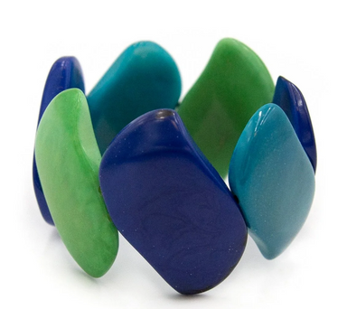 Turquoise Tagua Stretch Bracelet