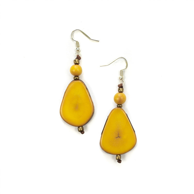 Yellow Tagua Earrings