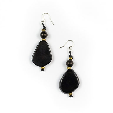 Black Tagua Earrings