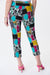 Cropped Patchwork Print Pull-On Pants