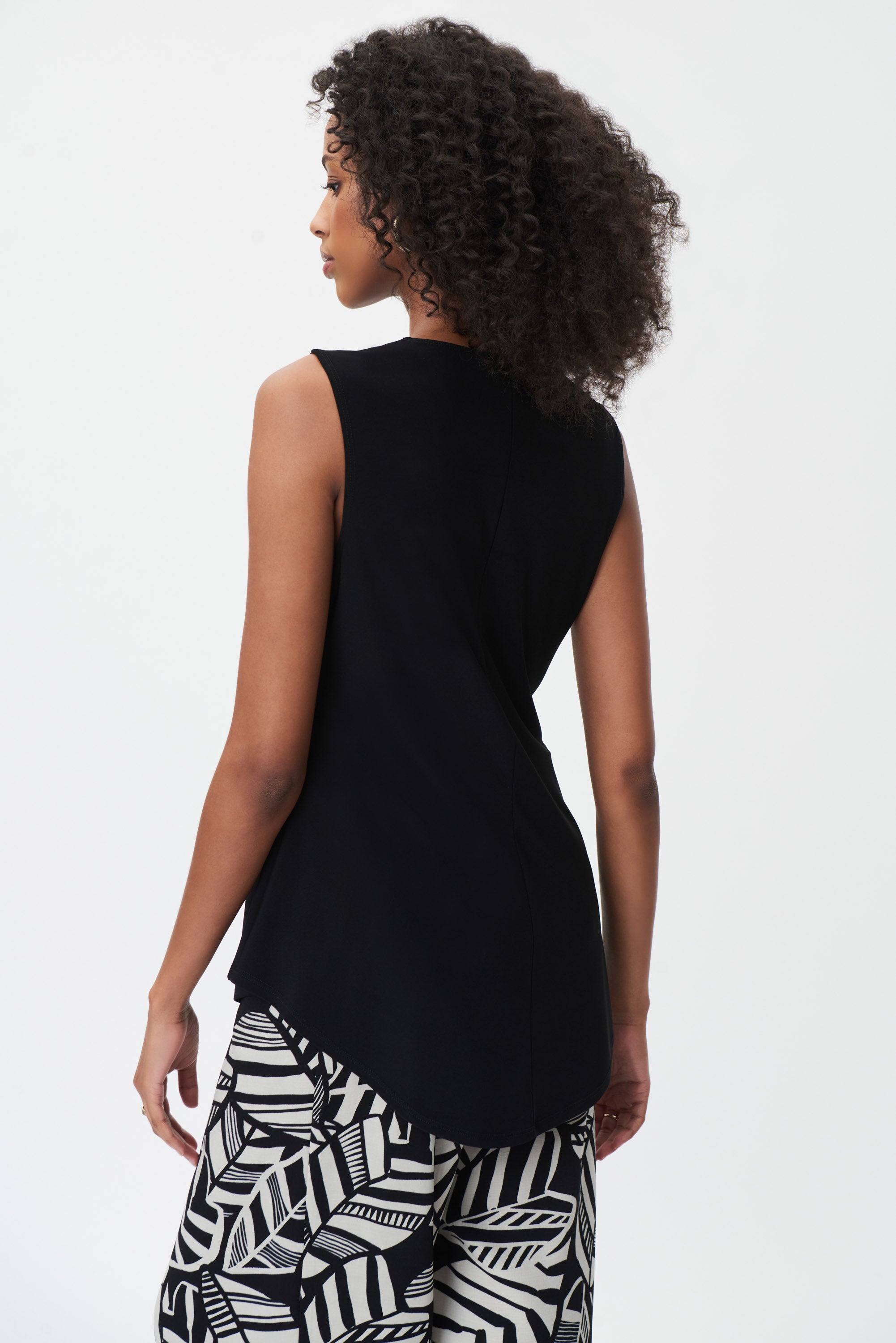 Black Silky Knit Sleeveless Tunic — Fabulous Female Boutique