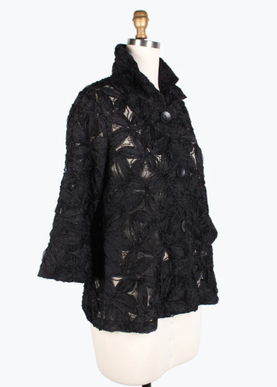 Black Beaded Lace Jacket