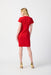 Red Scuba Crepe Sheath Dress