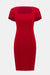 Red Scuba Crepe Sheath Dress