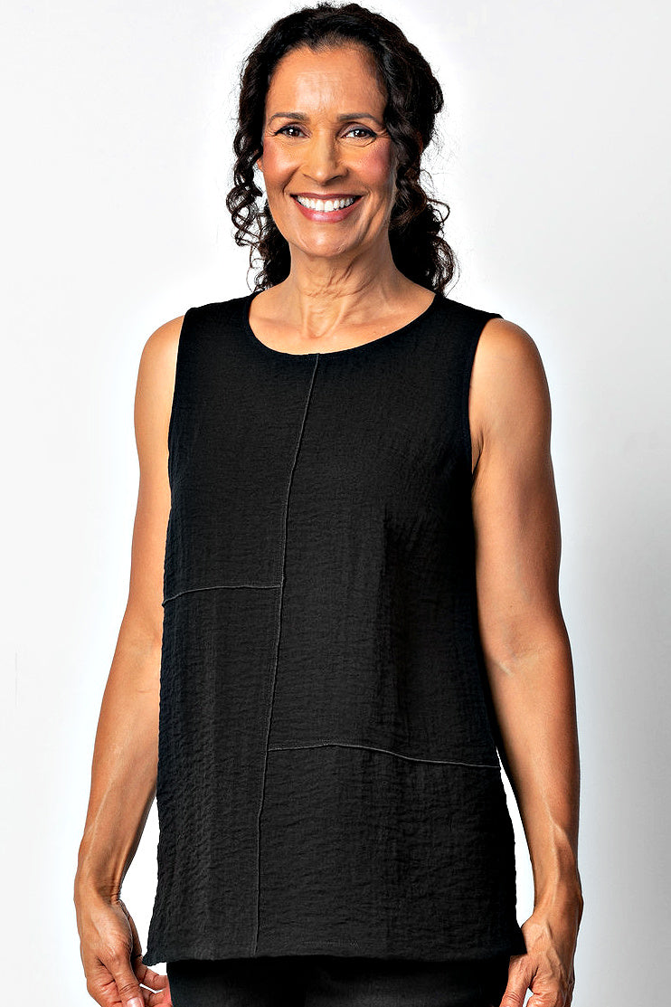 Black Express Travel Pieced Tank