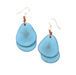 Light Blue Tagua Nut Earrings