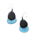 Black & Blue Tagua Nut Earrings