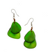 Lime Green Tagua Nut Earrings