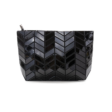 Black Glossy Geometric Bag
