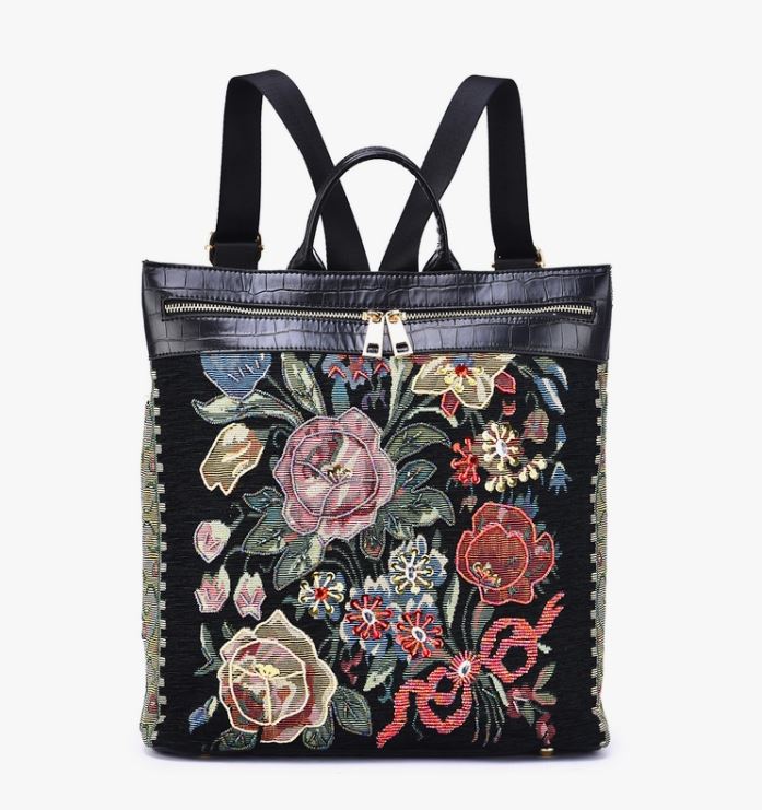 Flower Shop Vintage Tapestry Backpack