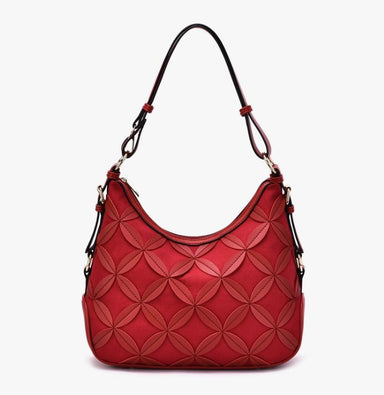 Deep Red Rococo Hobo Bag