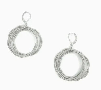 Silver Twist Loop Earring