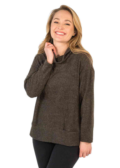 Brown Squiggle Lines Sweater