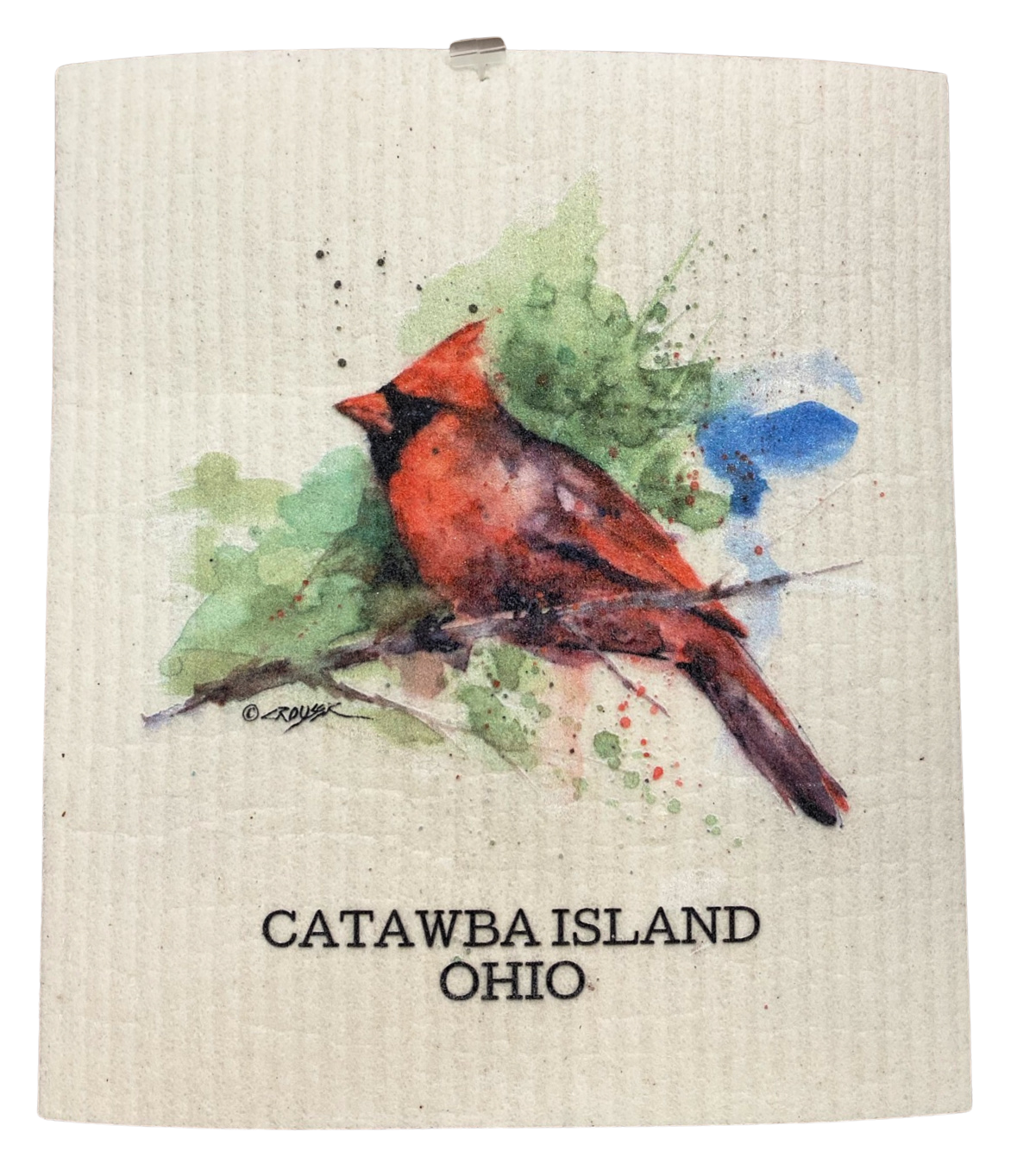 Catawba Island Cardinal Biodegradable Dish Cloth
